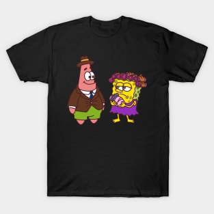 Sponge and Star with Baby T-Shirt